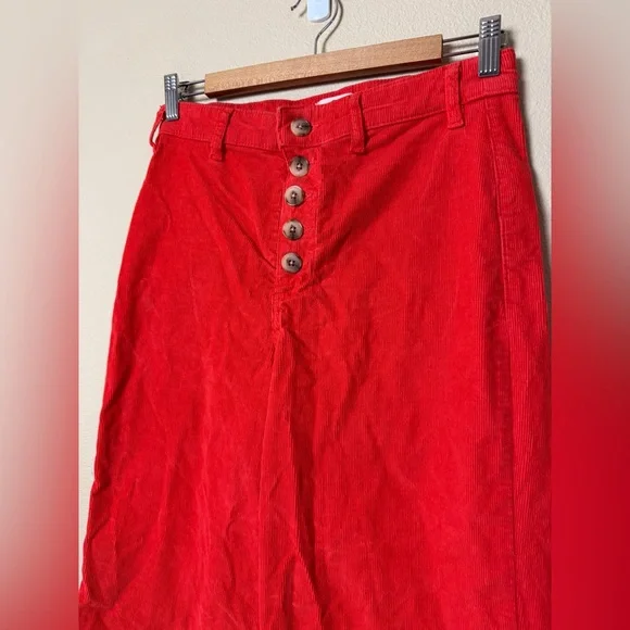 Marine Layer Bridget Wide Leg Crop Corduroy Pants Size 6 - Picture 7 of 13